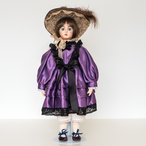Porcelain doll with - porcelain, violet