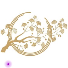 Large Metal Ginkgo Tree Leaf