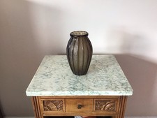 Daum Nancy Art Deco Deeply Acid Etched Glass Vase, Circa 1920s, 1930s ,signed.