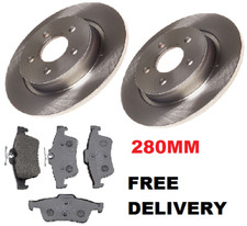 FOR VOLVO C30 R DESIGN SPORT DRIVE (2006-2012) TWO REAR BRAKE DISCS AND PADS SET