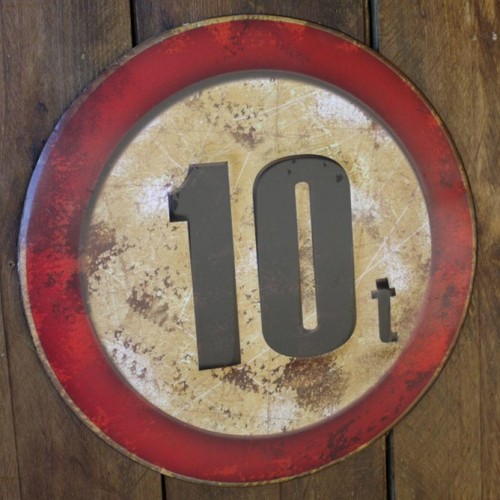 10t road style plaque - 10t,
