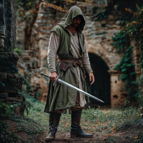 Medieval hooded cape cloak - cape,