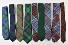Bundle Neck Ties 100% Wool Tartan Various Colours & Brands x9