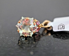 9ct gold prasiolite and pink tourmaline pendant gems tv