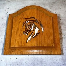 Wooden Horse Wall Decor Scroll