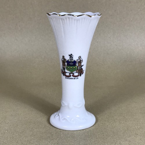 Carlton china crested vase - carlton,