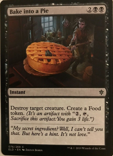 Bake into pie throne of - a,