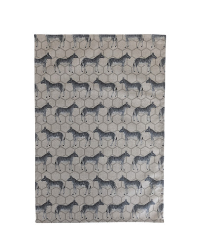 Zebra linen look tea towel - linen,