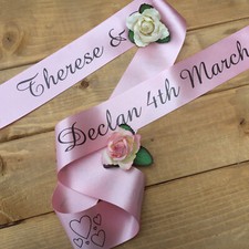 PERSONALISED SATIN WEDDING CAR