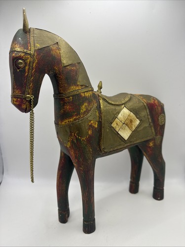 Vintage wooden horse ornament - vintage,