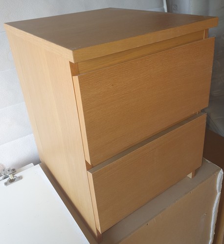 Ikea malm light brown chest - malm,