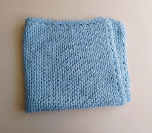 Blue hand knitted - blue,
