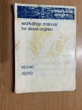 PERKINS WORKSHOP REPAIR MANUAL FOR V8 540 & V8 510 DIESEL ENGINE