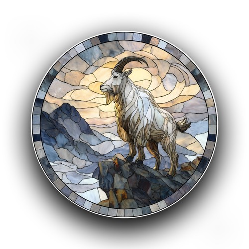 Mountain goat animal stained - animal,