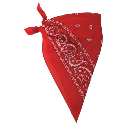 Red printed design bandana - design,