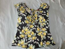 Hell Bunny Melissa Blouse Gypsy Top Shirt Retro Vintage Rockabilly 50s Size S/10