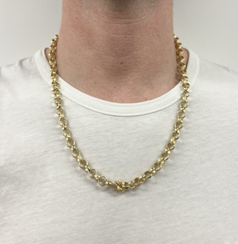 9ct yellow gold solid - solid, belcher