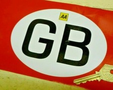 GB AA Italian Job Style Country ID Plate Car Sticker 6" Bumper Boot Mini Classic