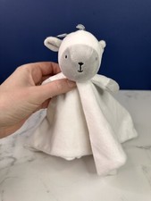 Tu Sainsburys Lamb Sheep White Baby Comforter Blanket Soother Soft Toy