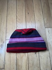 Excellent Condition: BHS Ladies Polyester Multi-Coloured Stripe Hat (One Size)