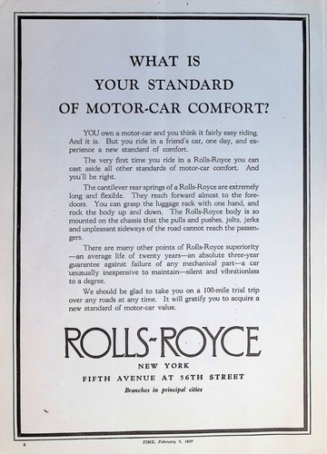 Original 1927 rolls - 1927, car