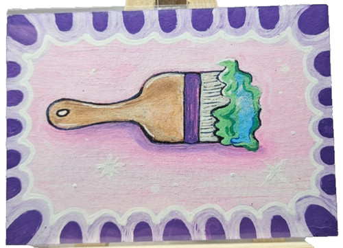Original aceo art paintbrush - original,