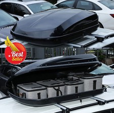 Upgrade Car Roof Box Gloss Black Finish - 400 Litre Capacity-NEXT DAY DELIVERY