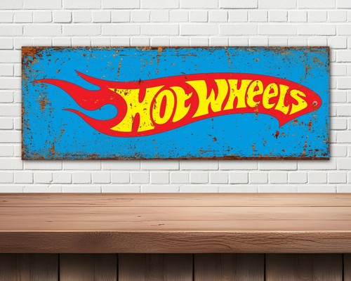 Hot wheels metal - hot, sign,