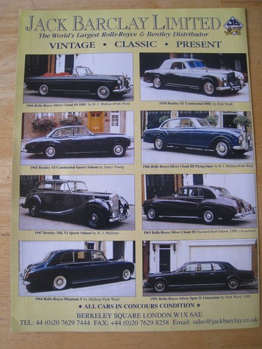 Jack barclay ltd rolls royce - barclay, rolls-royce