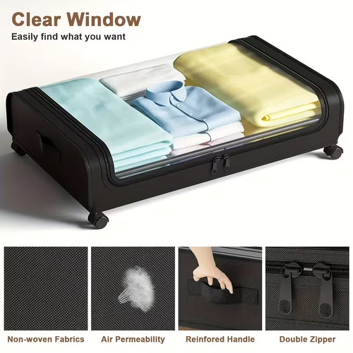 Under bed storage with - under, wheels