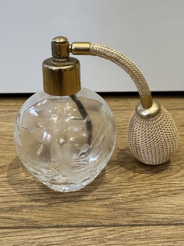 Vintage cut glass perfume - vintage,