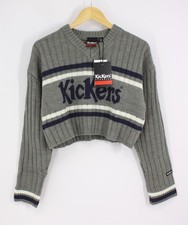 KICKERS CROPPED V NECK SWEATER