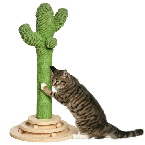 Pawhut cactus cat tree 60cm - cat,