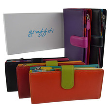 Ladies Leather Tabbed