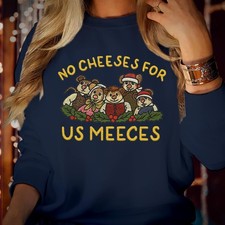 No Cheeses for Us Meeces Christmas Sweatshirt Jumper Funny Xmas Mice Gift S-5349
