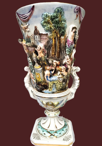 Large capodimonte vase 3 - large, 37.3
