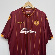 2015-16 Macron Sportswear Motherwell Away Football Shirt Burgundy XXL Polyester