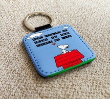 Personalized snoopy quote Keyring Chain
