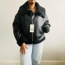Zara Black Double Faced Jacket