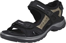 Ecco Womens Walking Sandals Shoes 3 - 9 Hiking Black Strap On