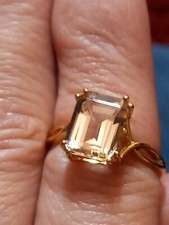 Champagne Danburite Ring In 10k Gold 3.38cts