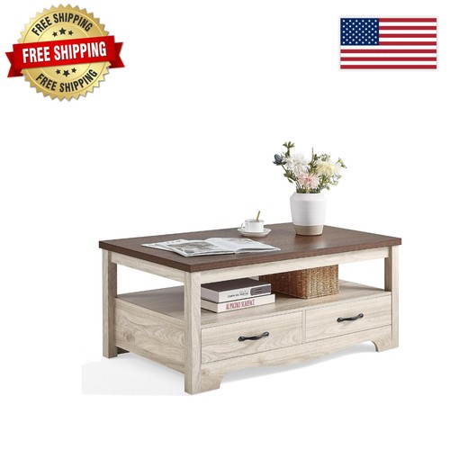 Chic farmhouse coffee table - farmhouse,