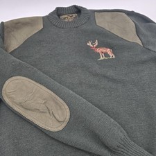 Niffi Mens M Green Wool Knit