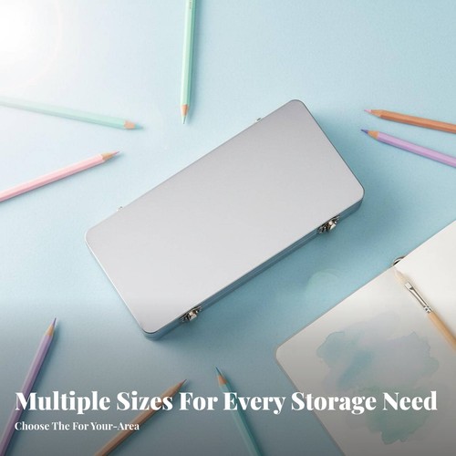 Rectangular tin with hinged - tin,
