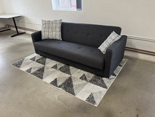 Made.com Chou Click Clack Sofa Bed RRP £449 Charcoal/Blue/Grey 3-Seat w/storage