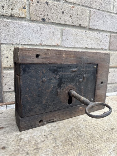 Antique rim lock - lock, in
