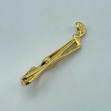 Vintage Tie Clip Mens Gold