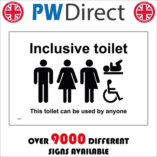Sign inclusive toilet - toilet, this