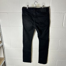 Superdry Jeans Mens W32 L32 Corporal Slim Skinny Fit Copper Black Denim Zip Fly