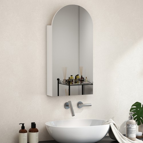 Arched bathroom mirror - mirror, cabinet